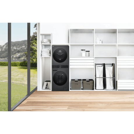 غسالة مع نشافة ال جي 12/10 كيلو ستانلس داكن WT-B12103WD