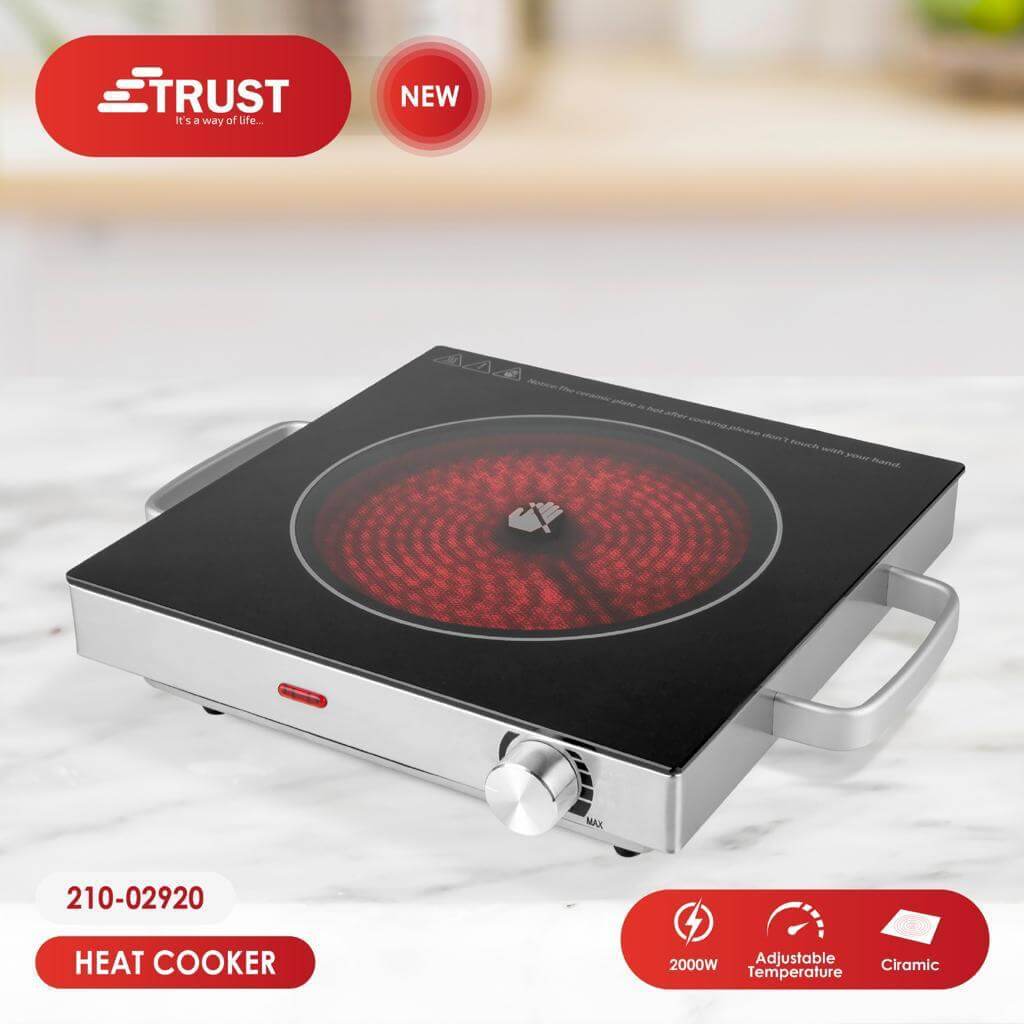 طباخ كهرباء تراست 1 عين زجاج اسود HD6105A