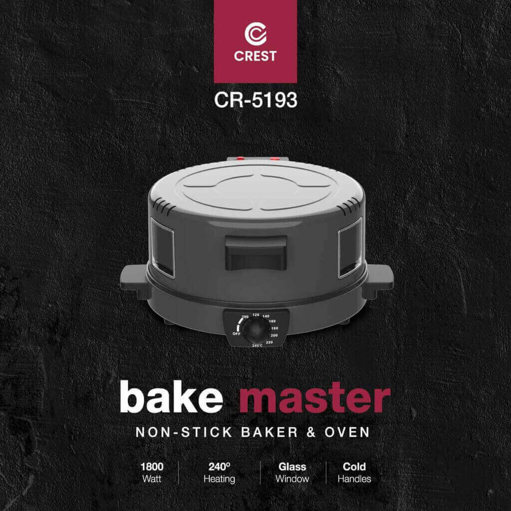 فرن خبز كرست 1800 واط اسود CR-5193