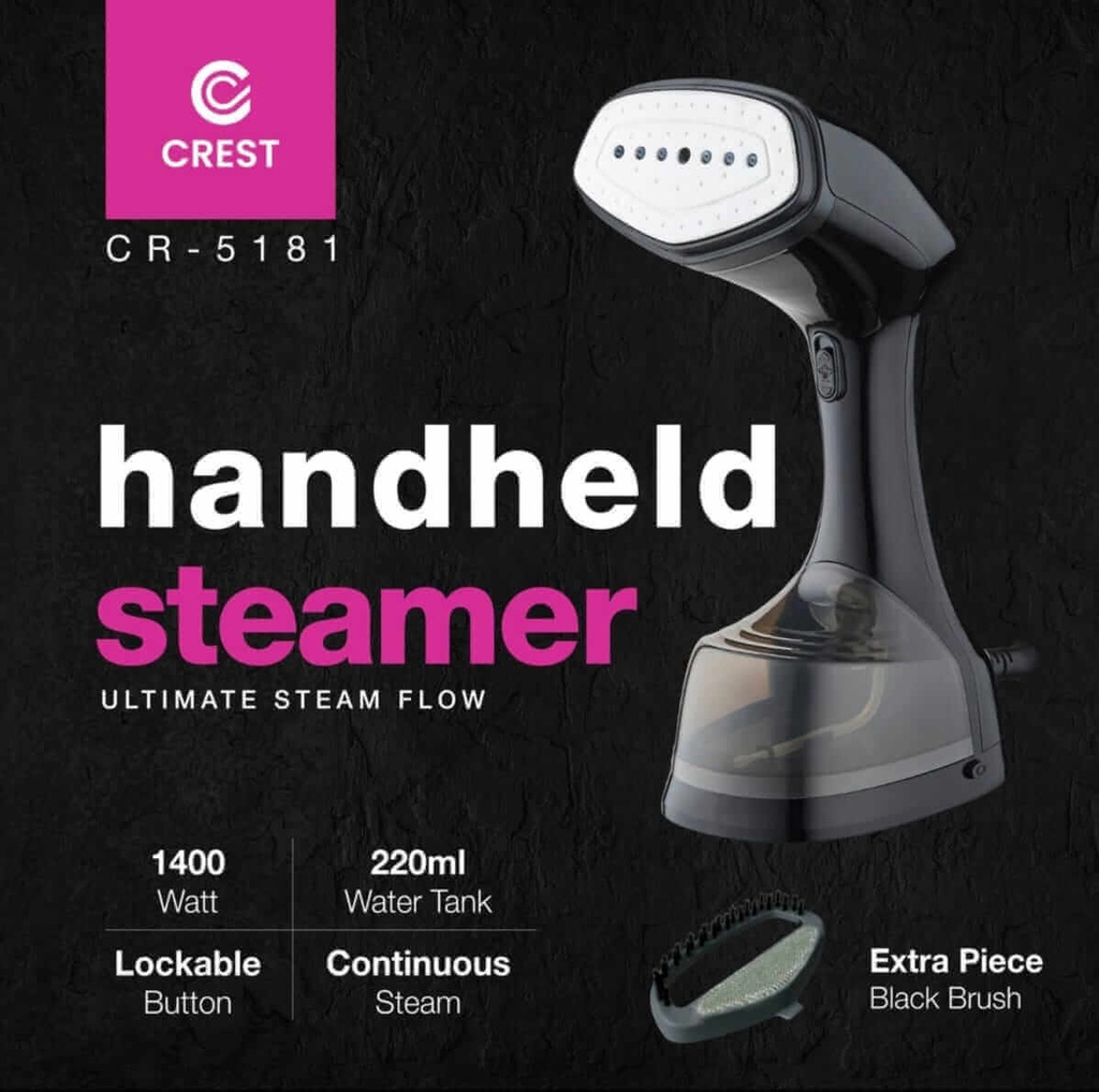 مكواة بخار محمولة كرست 1400 واط CR-5181