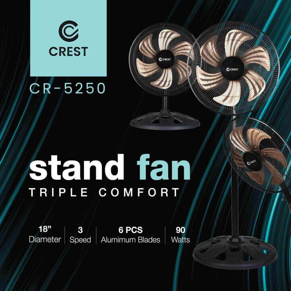 مروحة كرست 18 أنش 3 سرعات 3في1 المنيوم CR-5250