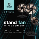 مروحة كرست 18 أنش 3 سرعات 3في1 المنيوم CR-5250
