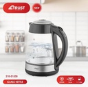 ابريق كهربائي تراست 1.7 لتر زجاج اسود و ستيل مع تحكم حرارة (01530-210) HBB8705D