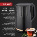ابريق كهربائي كرست 1.7 لتر اسود و ذهبي مع تحكم حرارة CR-4021