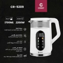 ابريق كهربائي كرست 1.7 لتر ديجتال زجاج/ابيض CR-5209