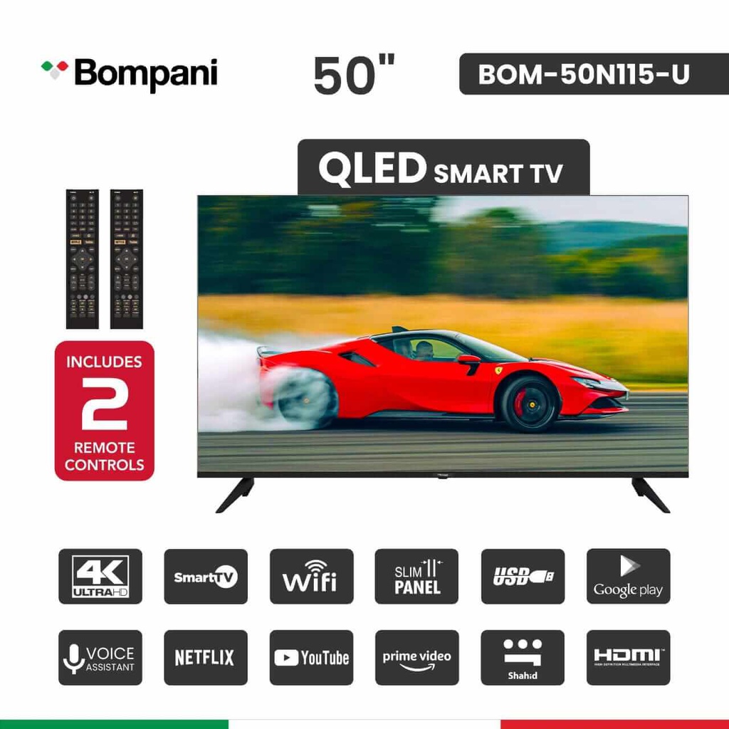 تلفزيون بمباني حجم 50 أنش سمارت BOM-50N115-U