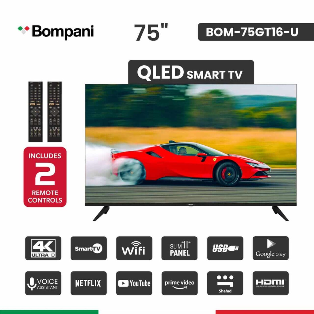 تلفزيون بمباني حجم 75 أنش سمارت BOM-75GT16-U
