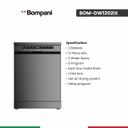 جلاية بمباني 9 برامج ستانلس BOM-DW1302IX