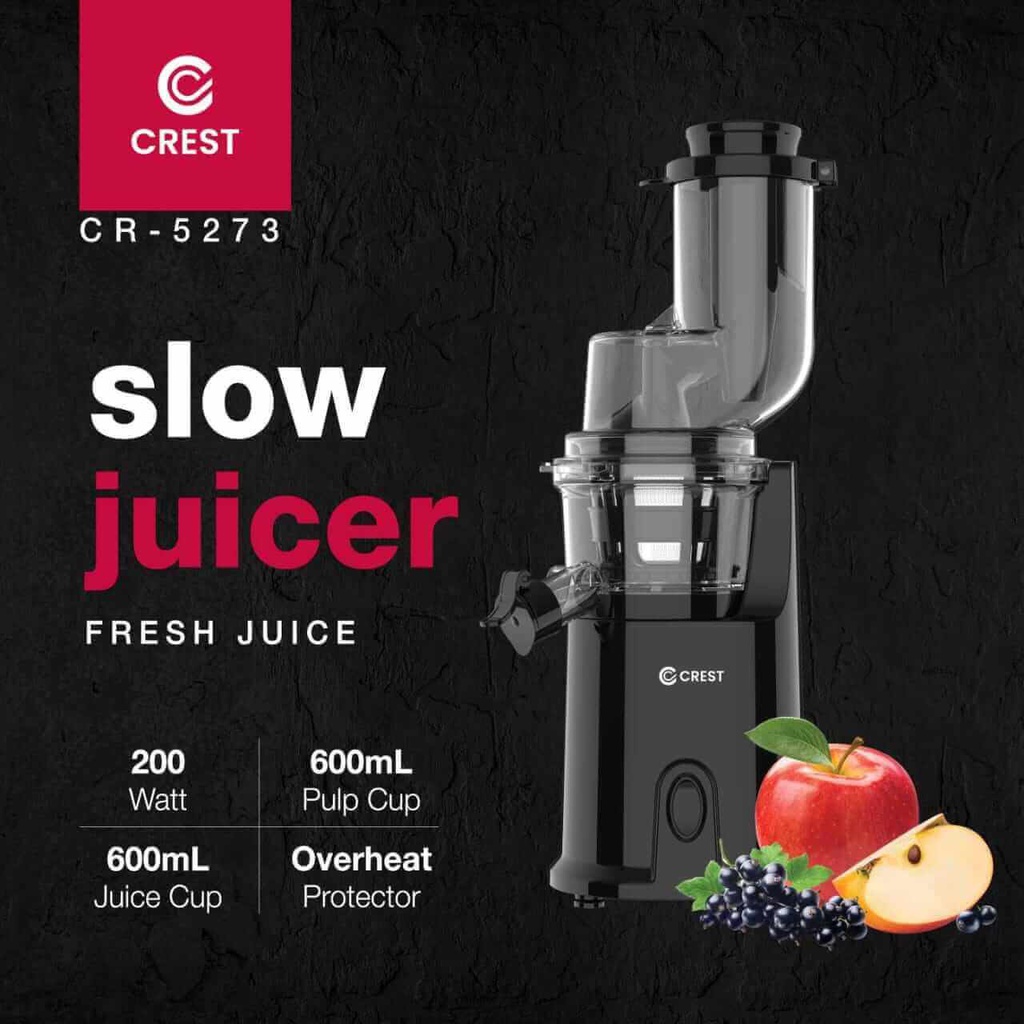 عصارة فواكه كرست 200 واط اسود CR-5273