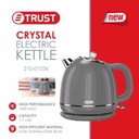 ابريق كهربائي تراست 1.8 لتر رمادي 01236-CRYSTAL 210
