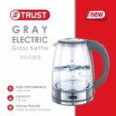 ابريق كهربائي تراست 1.8 لتر زجاج رمادي 01512-210