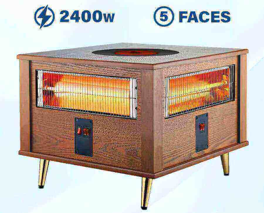 صوبة كهرباء جولد فيجن طاولة خشب 2400 واط WH-240G