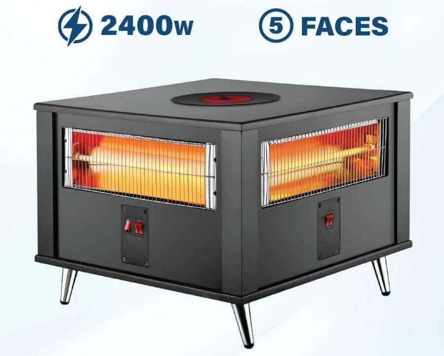 صوبة كهرباء جولد فيجن طاولة اسود 2400 واط WH-240B