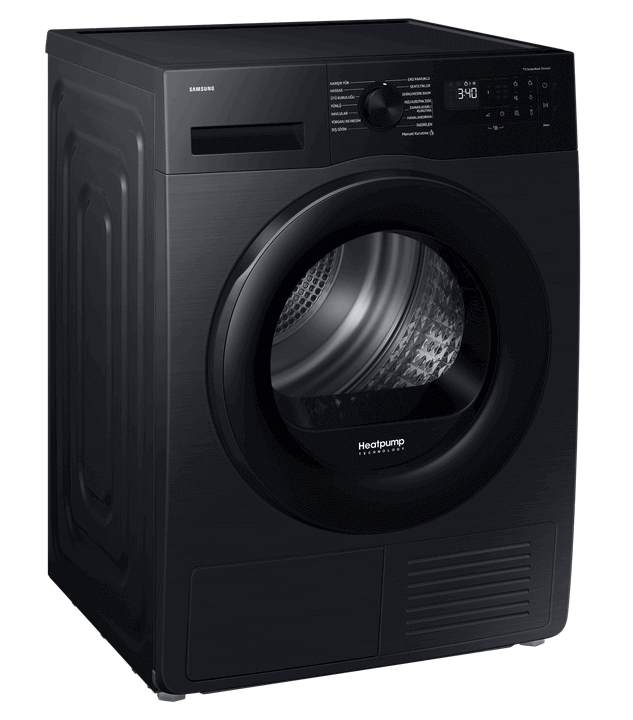 نشافة سامسونج 9 كيلو مضخة حرارية اسود DV90DG52A0AB