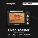 فرن توستر بمباني 45 لتر اسود BOM-4502