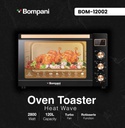 فرن توستر بمباني 120 لتر اسود BOM-12002