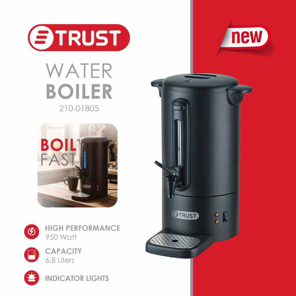 سخان ماء تراست 6.8 لتر 950 واط ستانلس اسود 01805-210