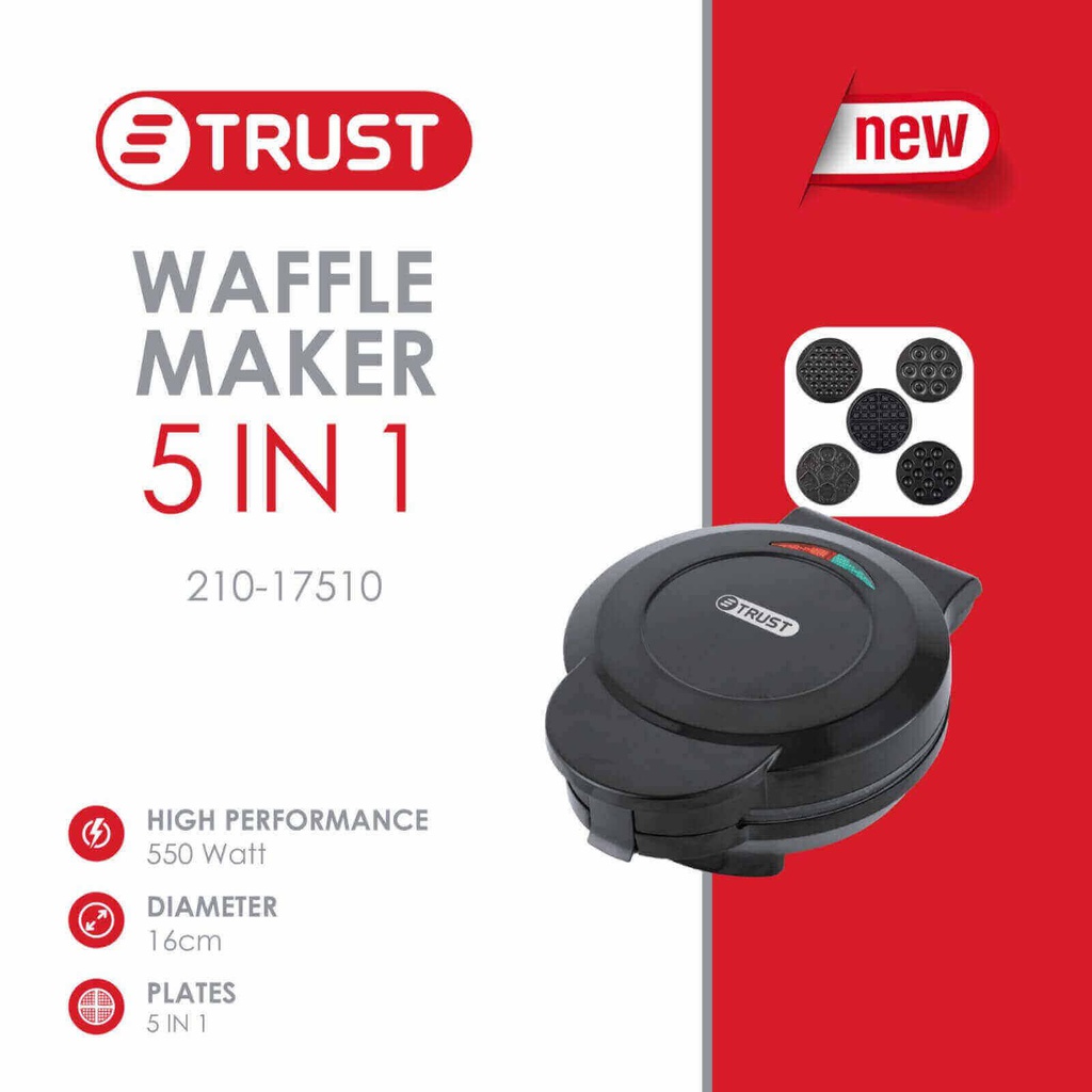 ماكنة وافل تراست متعدد الوظائف 800 واط اسود 17510-210