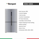 ثلاجة بمباني 4 ابواب 436 لتر ستانلس BOM-446 IX
