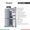 ثلاجة بمباني 4 ابواب 476 لتر ستانلس BOM-476 IX (Slot-in)