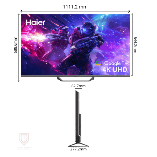 تلفزيون هاير حجم 50 أنش سمارت H50S80EUX