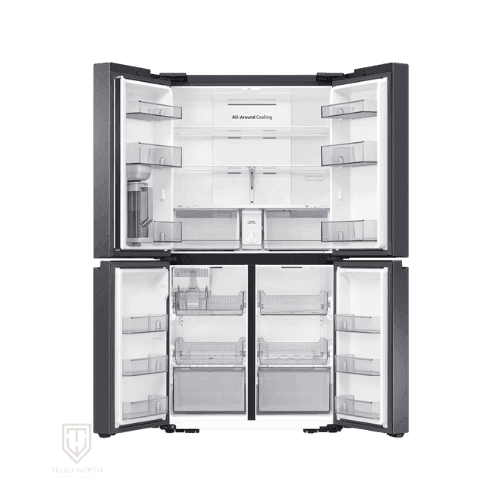 ثلاجة سامسونج 4 ابواب 649 لتر ستانلس اسود RF59C701EB1/EF