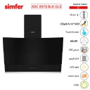 شفاط سيمفير مع مدخنة 90 سم زجاج اسود SMF-ADC8978BLK-GLS