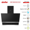 شفاط سيمفير مع مدخنة 60 سم زجاج اسود SMF-ADC8658BLK-GLS