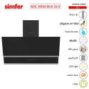 شفاط سيمفير مع مدخنة 90 سم زجاج اسود SMF-ADC8958BLK-GLS
