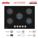 طباخ غاز سيمفير بلت ان 70 سم زجاج اسود SMF-ADC75GLS-BLK