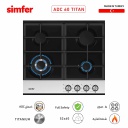طباخ غاز سيمفير بلت ان 60 سم زجاج اسود SMF-ADC60 TITAN