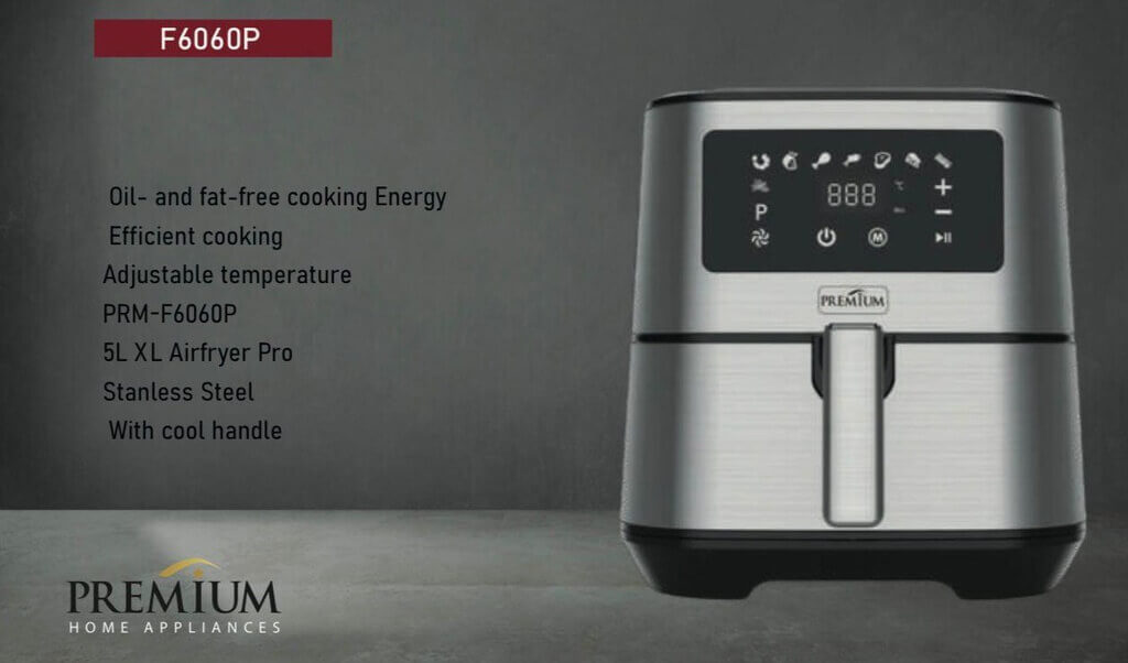 مقلى هوائي بريميوم 5 لتر ديجتال PRM-F6060P