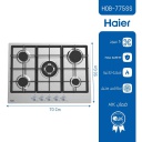 طباخ غاز هاير بلت ان 70 سم ستانلس HOB-775SS