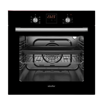 فرن سيمفير بلت ان 60 سم مع مقلى هوائي زجاج اسود SMF-ADC606 D-BLK