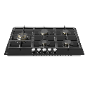 طباخ غاز هاير بلت ان 90 سم مواقد نحاسية زجاج اسود HOB-795BT1