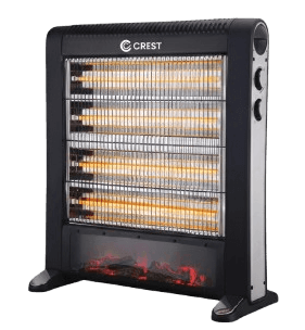 Crest Electric Heater CR-5197 with Decor  Black 2400 Watt