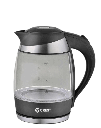 ابريق كهربائي كرست 1.8 لتر زجاج اسود وستيل CR-5211