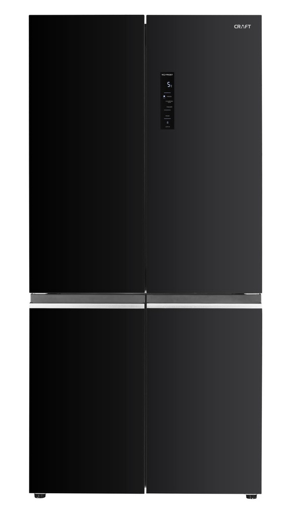 CRAFT Refrigerator CR-478GB 4 Door 600 Liters Black Glass