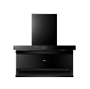 شفاط هاير مع مدخنة 90 سم زجاج اسود HVQ-795HGBMY/H