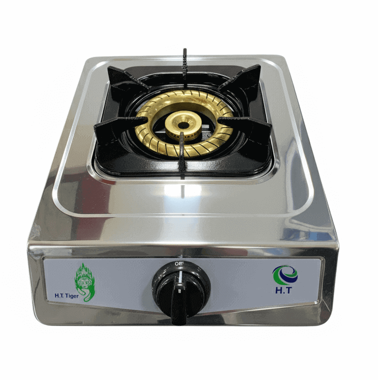 طباخ غاز اش تي تايجر واحد عين نحاس ستانلس JZY-1-105