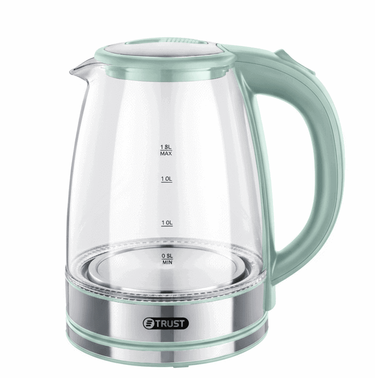 Trust Electric Kettle 210-01513 1.8L Green Glass