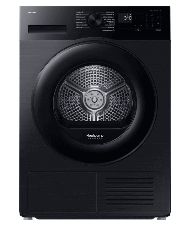 نشافة سامسونج 9 كيلو مضخة حرارية اسود DV90DG52A0AB