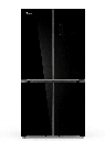 Bompani Refrigerator BOM-631FBI 4 Doors 616 Liters With Ice Maker Black Glass