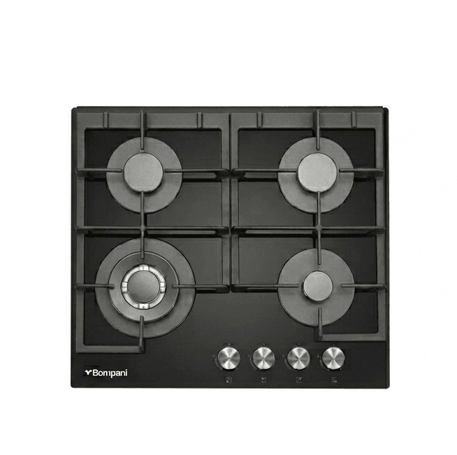 طباخ غاز بمباني بلت ان 60 سم زجاج اسود BOM-60 GLS BLK