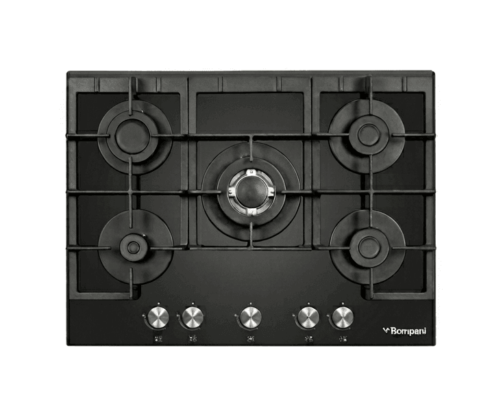 Bompani Built-in Gas Hobs BOM-70 GLS BLK 70cm Black Glass
