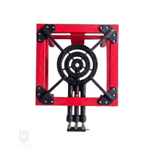 Gold Vision Freestanding Cooker SGB-16 Head Turbo 3Ring 37cm Red