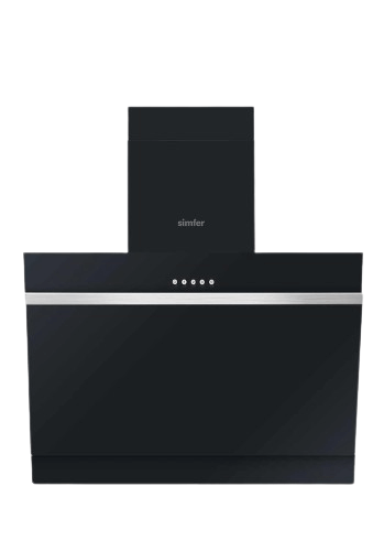 شفاط سيمفير مع مدخنة 60 سم زجاج اسود SMF-ADC8614BLK-GLS