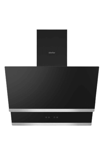 شفاط سيمفير مع مدخنة 60 سم زجاج اسود SMF-ADC8658BLK-GLS