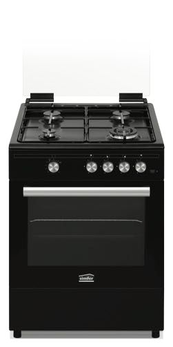 فرن غاز سيمفير 60 سم اسود SMF-ADC6060 I-BL