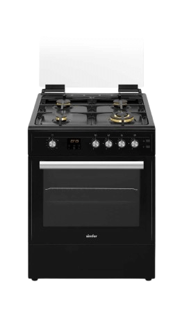 Simfer Gas Oven SMF-ADC6060 Q-BL Digital Copper Burners 60cm Black